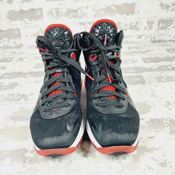 Nike Air Max 2010 Lebron VIII 8 Youth Bred Black Red OG Basketball Shoes V761 - Picture 3 of 13